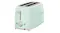 Angled front view of the Smeg 4‑slice long slot toaster in glossy pastel green Angled front view of the Smeg 4‑slice long slot toaster in glossy pastel green