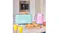 Lifestyle kitchen scene with the pastel green Smeg toaster on a countertop beside a pink Smeg kettle Lifestyle kitchen scene with the pastel green Smeg toaster on a countertop beside a pink Smeg kettle