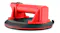 Top view of the Extol cordless vacuum suction lifter showing sturdy handle design and circular suction base for secure lifting Top view of the Extol cordless vacuum suction lifter showing sturdy handle design and circular suction base for secure lifting