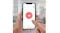 User unlocking a smart door lock remotely using the Lockly smartphone app User unlocking a smart door lock remotely using the Lockly smartphone app