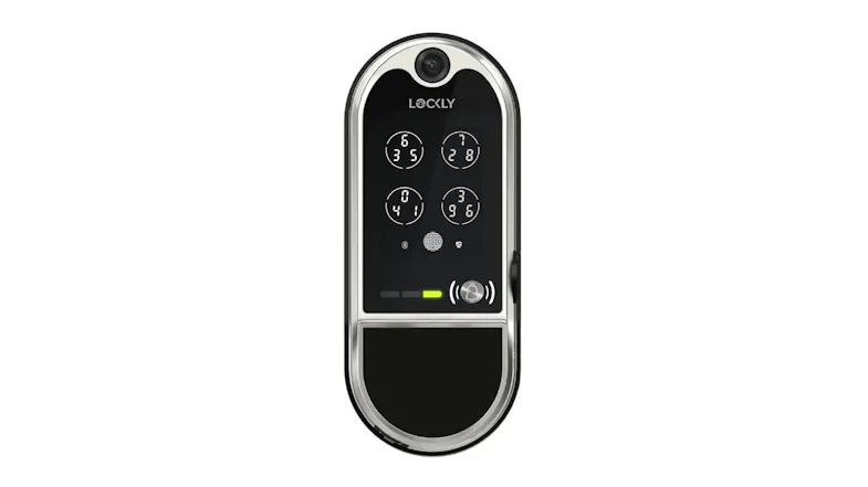 Lockly Vision Elite Solar-Powered Smart Door Lock with touchscreen keypad and built‑in camera Lockly Vision Elite Solar-Powered Smart Door Lock with touchscreen keypad and built‑in camera