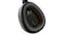 Interior view of the plush leather ear cushion with "L" label Interior view of the plush leather ear cushion with "L" label