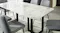 A close up view of the table's sintered stone top A close up view of the table's sintered stone top