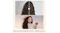 Split comparison image showing hair texture before and after styling on the top, and below a person using the hair dryer Split comparison image showing hair texture before and after styling on the top, and below a person using the hair dryer