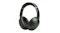 Three-quarter view of the headphone showing the brown interior fabric Three-quarter view of the headphone showing the brown interior fabric
