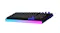 High-angle right side view of the Logitech G512 with purple knobs High-angle right side view of the Logitech G512 with purple knobs