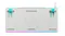 Underside view of the wired keyboard with green accents Underside view of the wired keyboard with green accents