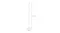 White coat rack with dimensions shown: 167 cm tall with a 32 cm wide base White coat rack with dimensions shown: 167 cm tall with a 32 cm wide base