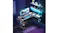 Corner gaming desk with RGB lighting, shelves, headset holder, storage pocket, and organised desktop gaming setup Corner gaming desk with RGB lighting, shelves, headset holder, storage pocket, and organised desktop gaming setup