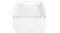 Bottom view of a white Levede children’s storage bin featuring four small caster wheels attached underneath Bottom view of a white Levede children’s storage bin featuring four small caster wheels attached underneath