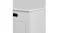 Close-up of the toy chest corner showing a smooth white finish and vertical panel detailing Close-up of the toy chest corner showing a smooth white finish and vertical panel detailing