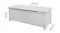 White storage chest with labelled dimensions: 120 cm wide, 45 cm high, and 40 cm deep White storage chest with labelled dimensions: 120 cm wide, 45 cm high, and 40 cm deep