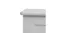 Close-up of the storage chest corner, highlighting the smooth white tabletop with a rounded edge Close-up of the storage chest corner, highlighting the smooth white tabletop with a rounded edge