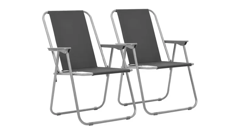 Set of two NNEVL Folding Camping Chairs with metal frames Set of two NNEVL Folding Camping Chairs with metal frames