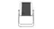 Front view of a grey single folding camping chair Front view of a grey single folding camping chair