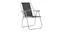 Grey folding chair with dimensions 80 cm height, 52 cm width, and 59 cm depth Grey folding chair with dimensions 80 cm height, 52 cm width, and 59 cm depth