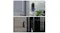 Split view of the doorbell mounted on the door during the sunny and rainy seasons Split view of the doorbell mounted on the door during the sunny and rainy seasons