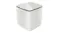 Angled front‑top view of the white Bose subwoofer, highlighting the glossy tempered glass top Angled front‑top view of the white Bose subwoofer, highlighting the glossy tempered glass top