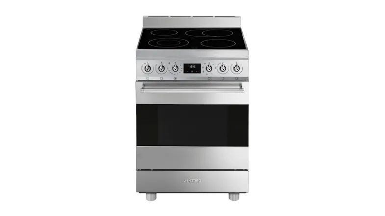 Front view of the Smeg Classic 60cm Freestanding Oven with 4 Zone Ceramic Cooktop Front view of the Smeg Classic 60cm Freestanding Oven with 4 Zone Ceramic Cooktop