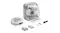 Full product set including robot vacuum, transparent docking station, and cleaning solution accessories Full product set including robot vacuum, transparent docking station, and cleaning solution accessories