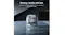 Promotional image of the transparent docking station in a dark interior, highlighting aesthetic design Promotional image of the transparent docking station in a dark interior, highlighting aesthetic design