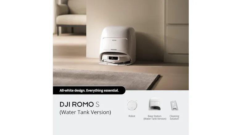 Lifestyle image of the docking station placed neatly against a wall in a modern living room Lifestyle image of the docking station placed neatly against a wall in a modern living room