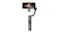 DJI gimbal stabiliser with smartphone recording video, attached control screen and handheld grip DJI gimbal stabiliser with smartphone recording video, attached control screen and handheld grip
