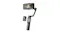 DJI Osmo Mobile gimbal with smartphone recording video, plus control module accessory displayed DJI Osmo Mobile gimbal with smartphone recording video, plus control module accessory displayed