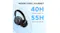 Angled view of Soundcore Space One headphones highlighting 55H playtime Angled view of Soundcore Space One headphones highlighting 55H playtime