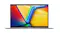 Front view of an open ASUS Vivobook laptop with the screen centred and vivid abstract graphics Front view of an open ASUS Vivobook laptop with the screen centred and vivid abstract graphics