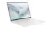 Angled left‑front view of an open silver ASUS Zenbook laptop, highlighting its slim design and large screen Angled left‑front view of an open silver ASUS Zenbook laptop, highlighting its slim design and large screen