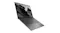 Open the ASUS Zenbook shown from a left angle, highlighting the thin display, keyboard, and large touchpad Open the ASUS Zenbook shown from a left angle, highlighting the thin display, keyboard, and large touchpad