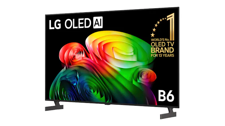 A right perspective view of the LG TV showcasing a slim profile A right perspective view of the LG TV showcasing a slim profile