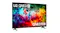 Side-angled view of the LG QNED70B TV with a vivid colour splash image and a wide, minimal bezel Side-angled view of the LG QNED70B TV with a vivid colour splash image and a wide, minimal bezel