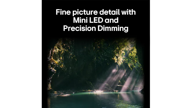 Sunlit cave and river showcasing Mini LED and Precision Dimming Sunlit cave and river showcasing Mini LED and Precision Dimming
