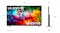 LG QNED70B TV shown in front and side views, with dimensions labelled in millimetres LG QNED70B TV shown in front and side views, with dimensions labelled in millimetres