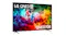 Side-angled LG 85" QNED70 Mini LED TV with a vivid colour display and minimal bezels on a stand Side-angled LG 85" QNED70 Mini LED TV with a vivid colour display and minimal bezels on a stand