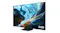 A right perspective view of the Smart TV, highlighting its sleek design A right perspective view of the Smart TV, highlighting its sleek design