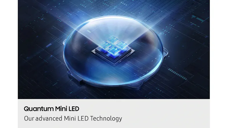 Macro view showcasing the Quantum Mini LED technology under a lens Macro view showcasing the Quantum Mini LED technology under a lens