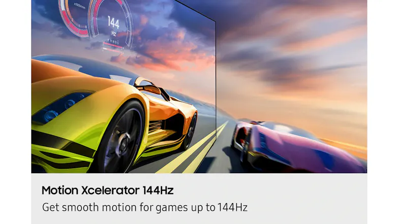 High-speed racing cars featuring the 144Hz motion xcelerator High-speed racing cars featuring the 144Hz motion xcelerator