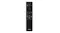 Front view of the sleek black remote with app buttons Front view of the sleek black remote with app buttons