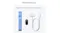Product box contents: a blue band, a Fitbit tracker, and a white USB-C charging cable Product box contents: a blue band, a Fitbit tracker, and a white USB-C charging cable