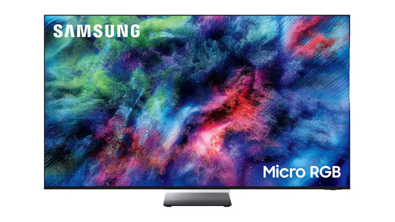 Front view of the Samsung 75" R95H Smart 4K Micro RGB AI TV (2026) with Tizen OS Front view of the Samsung 75" R95H Smart 4K Micro RGB AI TV (2026) with Tizen OS