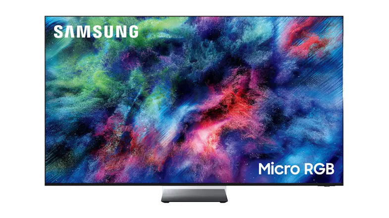 Front view of the Samsung 85" R95H Smart 4K Micro RGB AI TV (2026) with Tizen OS Front view of the Samsung 85" R95H Smart 4K Micro RGB AI TV (2026) with Tizen OS