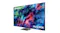Angled view of the Samsung smart TV featuring Micro RGB tech and vivid multicoloured abstract screen Angled view of the Samsung smart TV featuring Micro RGB tech and vivid multicoloured abstract screen
