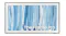 A Samsung 65" LS03HW The Frame TV displaying abstract blue and white brushstroke artwork, with the text “The Frame Pro” on the screen A Samsung 65" LS03HW The Frame TV displaying abstract blue and white brushstroke artwork, with the text “The Frame Pro” on the screen