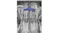 Interior dishwasher view with racks in place as water sprays from multiple jets, demonstrating powerful and even washing performance Interior dishwasher view with racks in place as water sprays from multiple jets, demonstrating powerful and even washing performance
