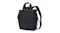 Angled view of a blue Hedgren backpack with top handles, front pocket, zipper details, and detachable keychain Angled view of a blue Hedgren backpack with top handles, front pocket, zipper details, and detachable keychain