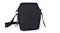 Blue compact crossbody bag with front pocket, drawstring accents, and adjustable shoulder strap Blue compact crossbody bag with front pocket, drawstring accents, and adjustable shoulder strap