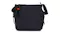 Front view of a dark blue Hedgren "Makoto" Crossbody Bag with adjustable strap and small clip accessories Front view of a dark blue Hedgren "Makoto" Crossbody Bag with adjustable strap and small clip accessories